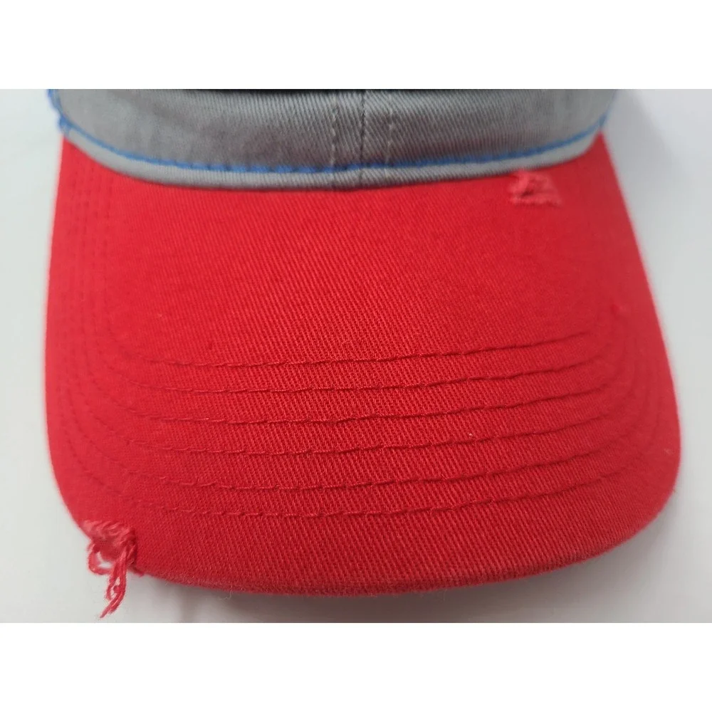 Budweiser King of‎ Beers Distressed Snapback Hat Cap Bud Men Women Gray Red Blue